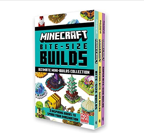 Bite Size Builds Slipcase 3 Books Collection Set – Illustrated Minecraft Build Guide Collection