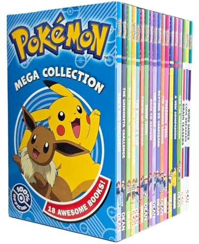 Pokemon Mega Collection 18 Books Box Set – Games, Puzzles & Adventure Collection for Kids
