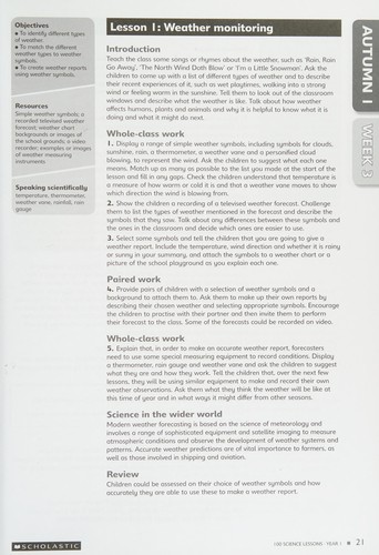100 Science Lessons Year 1 - 2014 National Curriculum Plan And Teach Study Guide