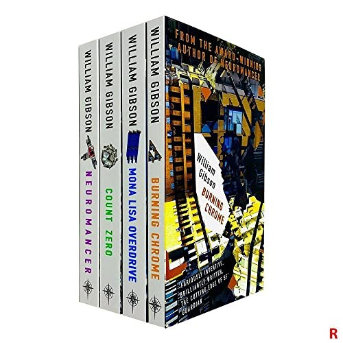 William Gibsons 4 Books Collection Set Count Zero, Burning Chrome, Neuromancer, Mona Lisa Overdrive
