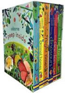 Peep Inside 6 Books Collection Box Set by Usborne | Lift-the-Flap Board Books for Babies & Toddlers (Zoo, Animal Homes, Night Time, Dinosaurs, Garden