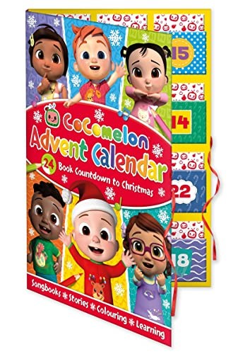 CoComelon Advent Calendar 24 Mini Books – Songs, Stories, Colouring & Early Learning Christmas Collection